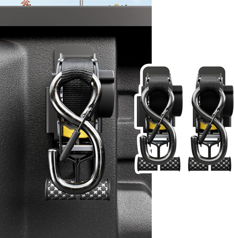 SZYANG 2PCS Retractable Ratchet Straps Compatible with 2023-2026 Chevy Colorado GMC Canyon Retractable Tie Down Straps Replacement for 2023-2026 Chevy Colorado Accessories - Image 1